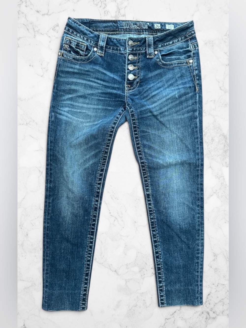Miss Me Mid Rise Skinny Crop Jeans – Women’s Size 26